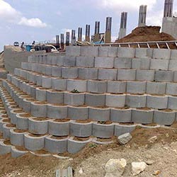 Geoblok Type Mechanically Stabilized Earth Walls Application