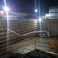 Shoring Work Night Shift - Concrete Pouring