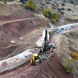 Slope Improvement - Mini Pile Manufacturing 