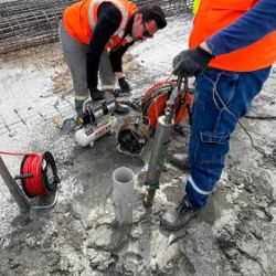 Soil Improvement Works - Seismic cross hole test