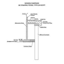 Reinforced Concrete Curtain Wall - Cross Section