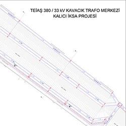 Teiaş Kavacık Trafo Merkezi İksa Projesi - Plan Görünüş